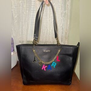 Karl Lagerfeld Paris Tote Bag Vegan Leather VGUC